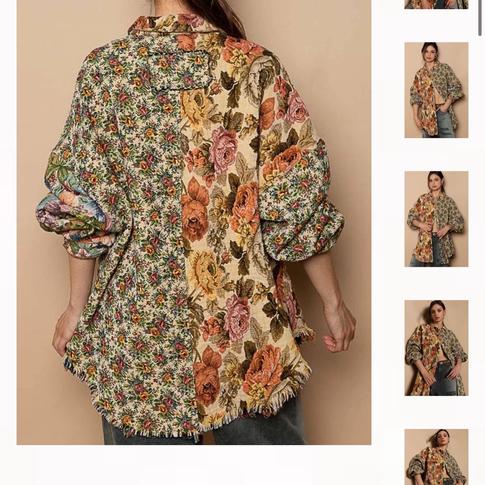 POL Floral Patchwork Jacket - Multicolor - image 3